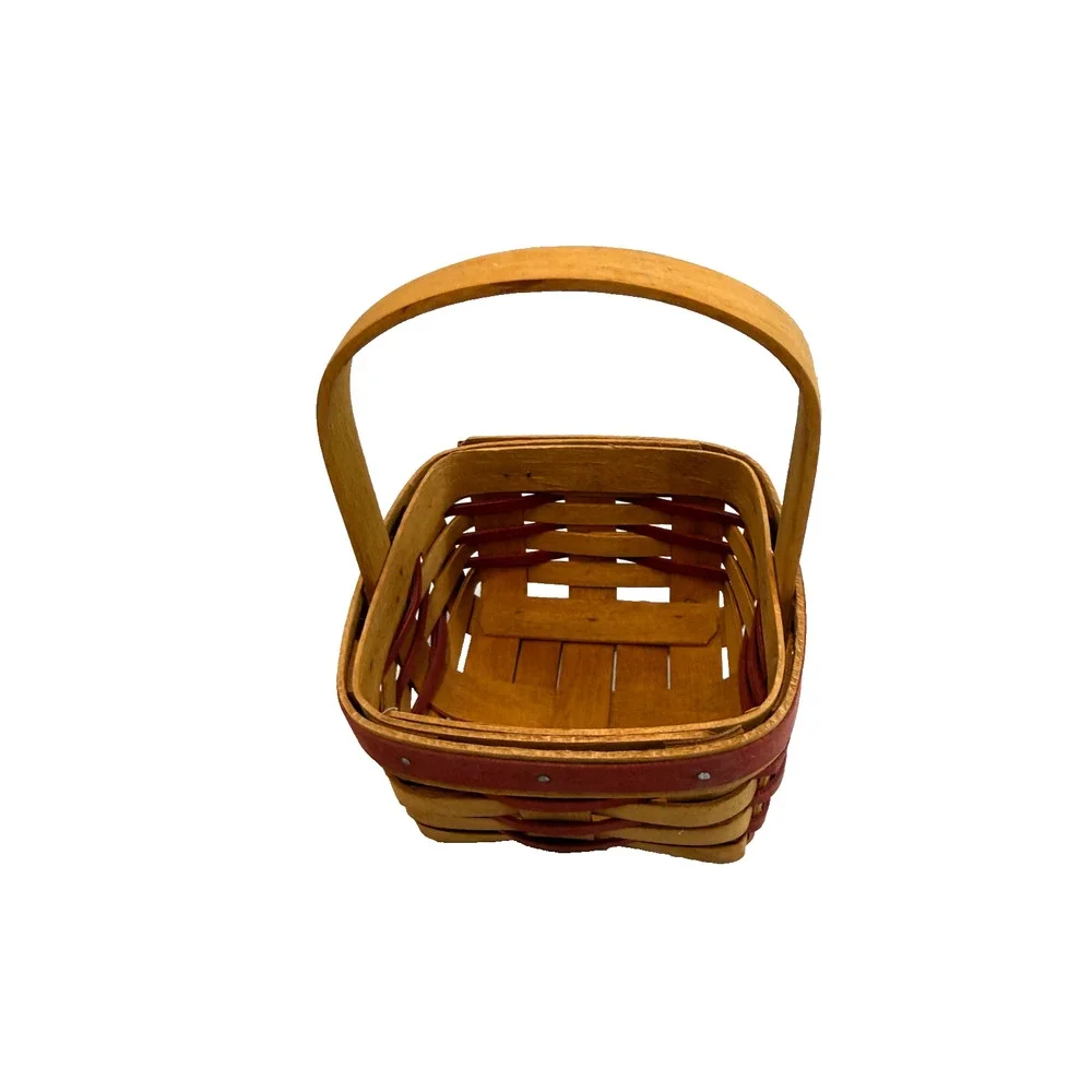 1993 Longaberger Small Sweetheart Basket w/Protector & Liner 5